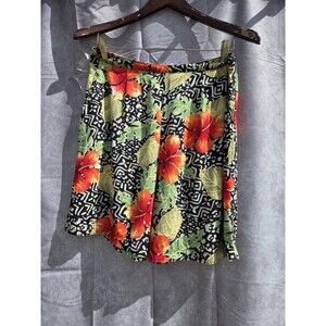 White Stags Womens Shorts And Tank Top Matching Top Sz Lg Hawian Floral Vacation